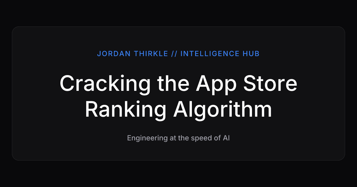 Cracking the App Store Ranking Algorithm